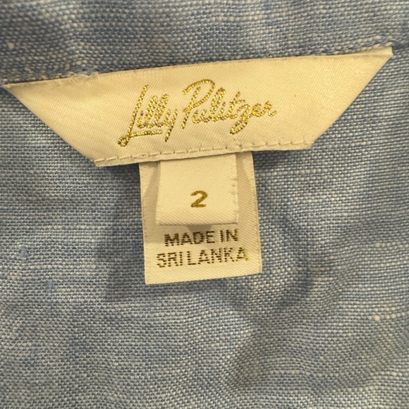 Lilly Pulitzer Light Blue Blouse - Picture 2 of 4